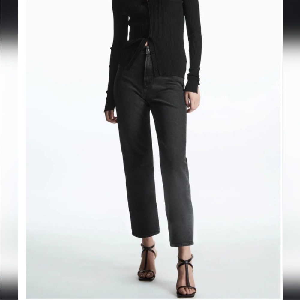COS Women’s Charcoal Wash Slim Straight‎ Mid Rise Ankle Jeans Size 26